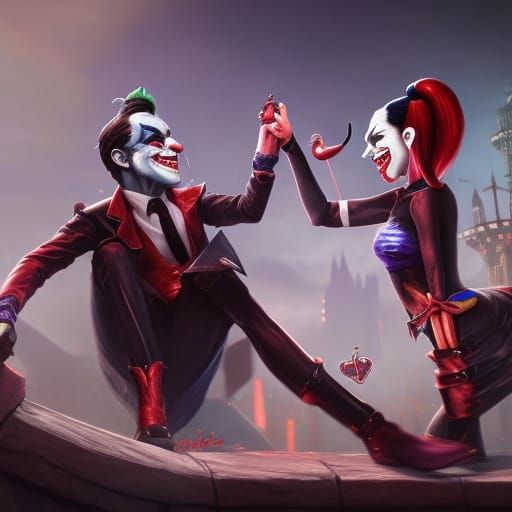 Joker and Harley Quinn: Fantasy Concept Art