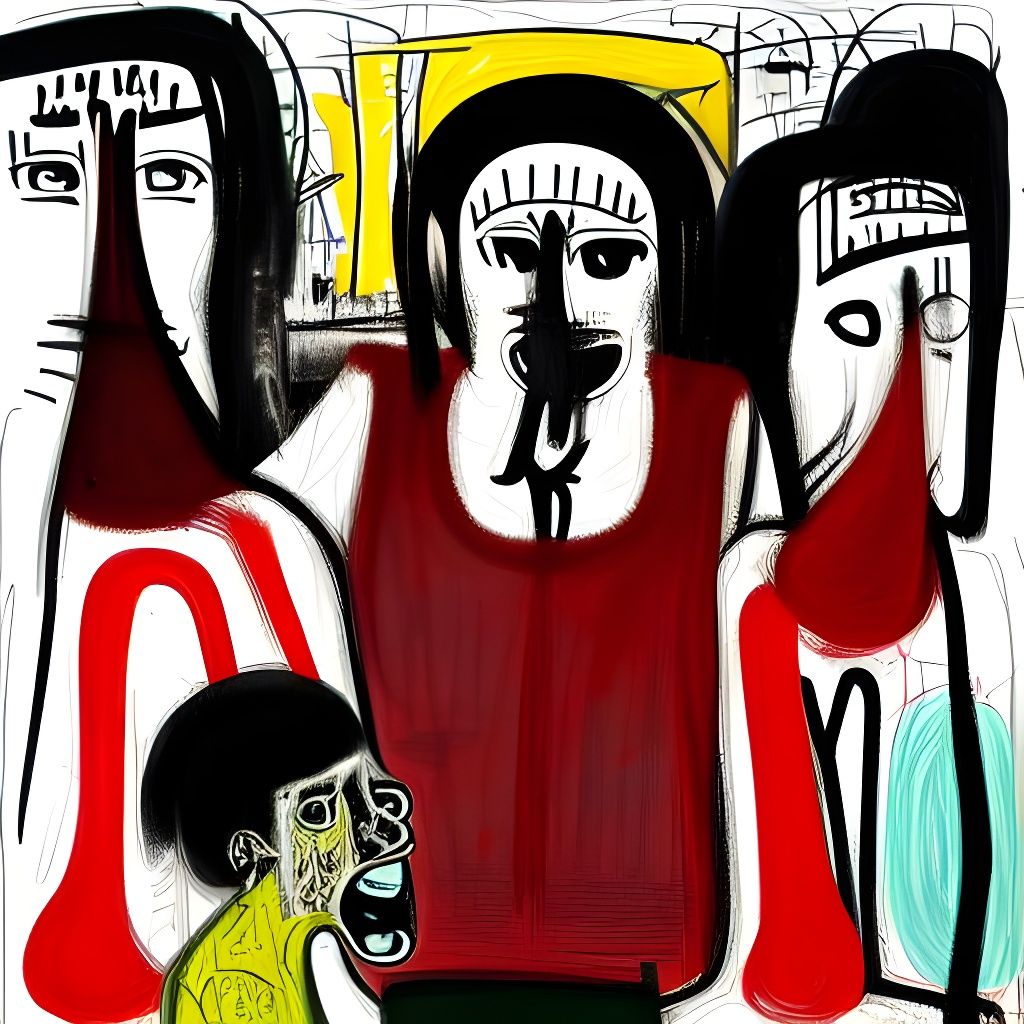 Subway Fart: Neo-Expressionist Illustration