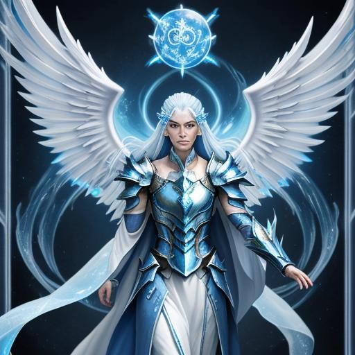 Water Avatar Angel with Draconic Wings