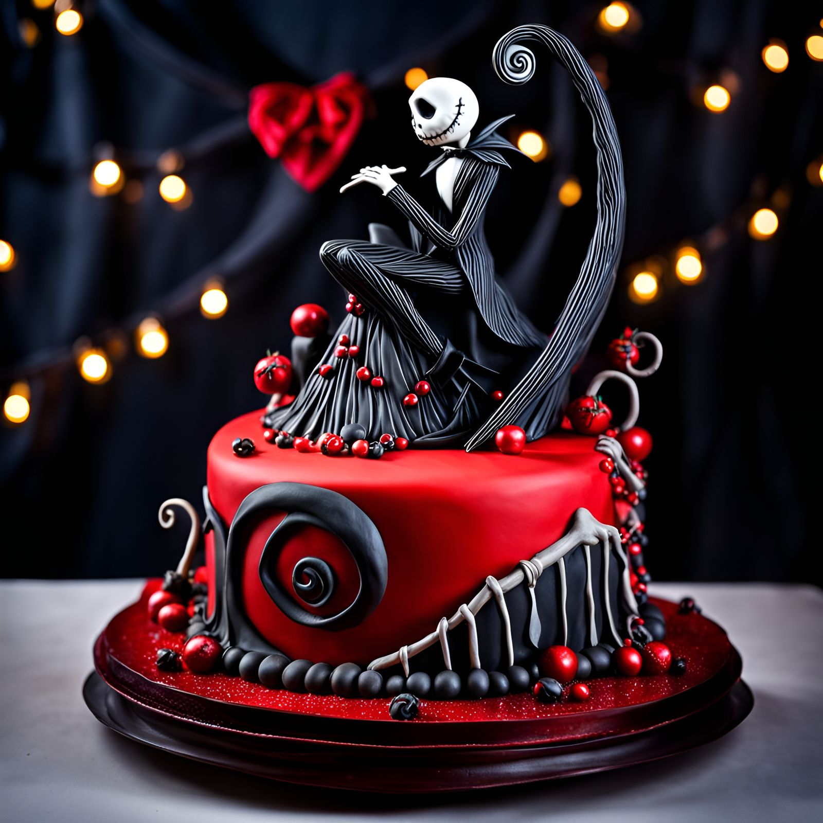 Nightmare Before Christmas Cake Sculpture in HDR