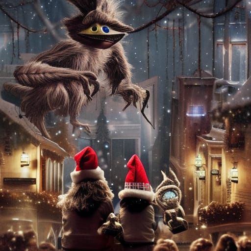 Gremlins Watch Christmas Horror: Digital Matte Painting