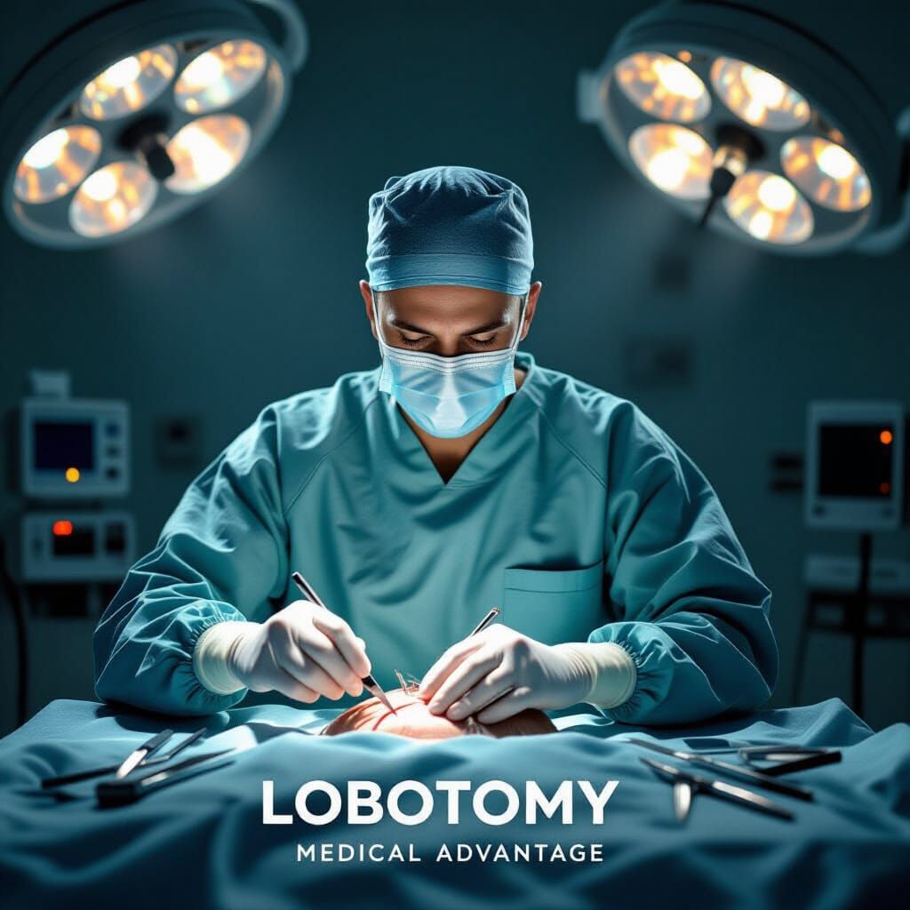 Disturbing Lobotomy Surgery in Biomechanical Horror Style