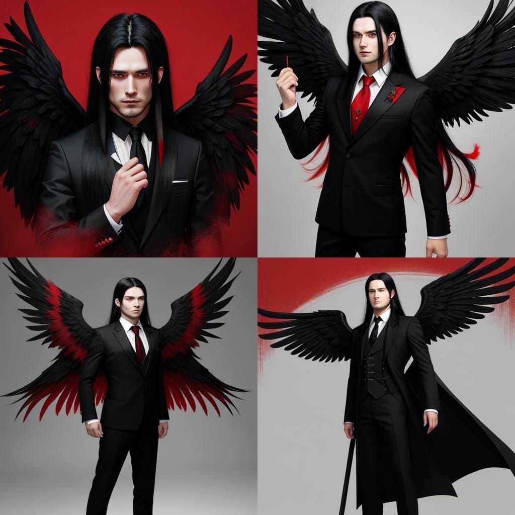 Norwegian Man with Angel Wings in Digital Art