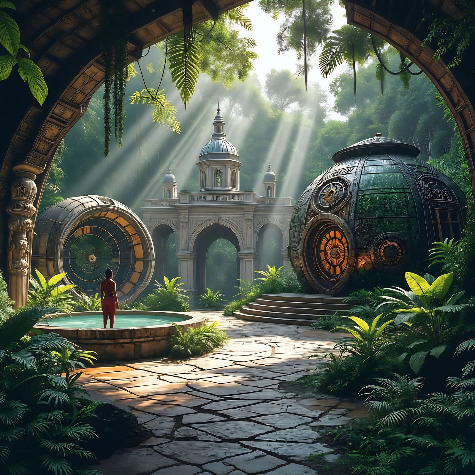 Mauritian Rainforest Research Facility: A Digital Matte Pain...