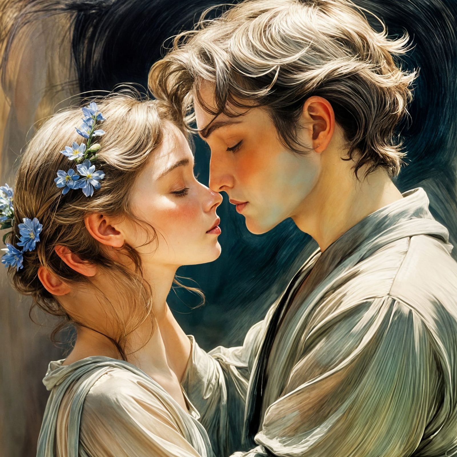 A Romantic Silk-Kissed Moment in Gentle Refinement