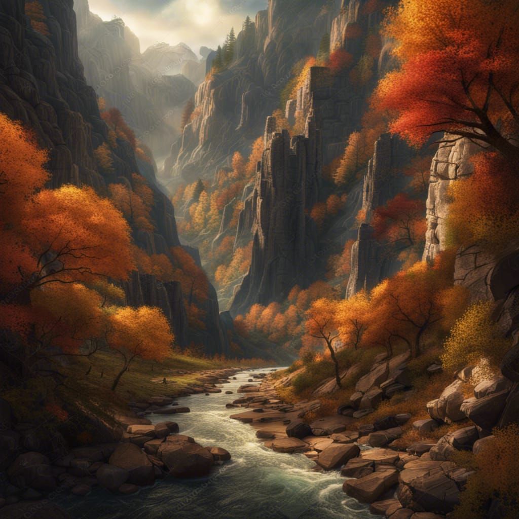 Epic Autumn Canyon in High Resolution