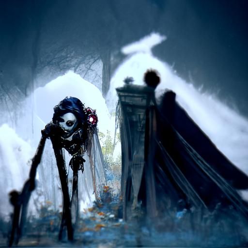 Sinister Corpse Bride in Gothic Fantasy Style