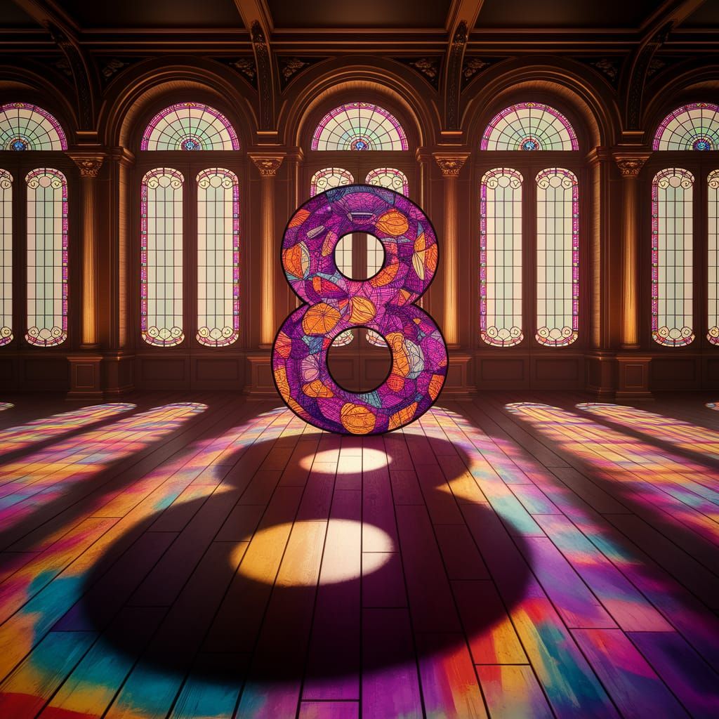 Victorian Room with Number Eight Shadow Art