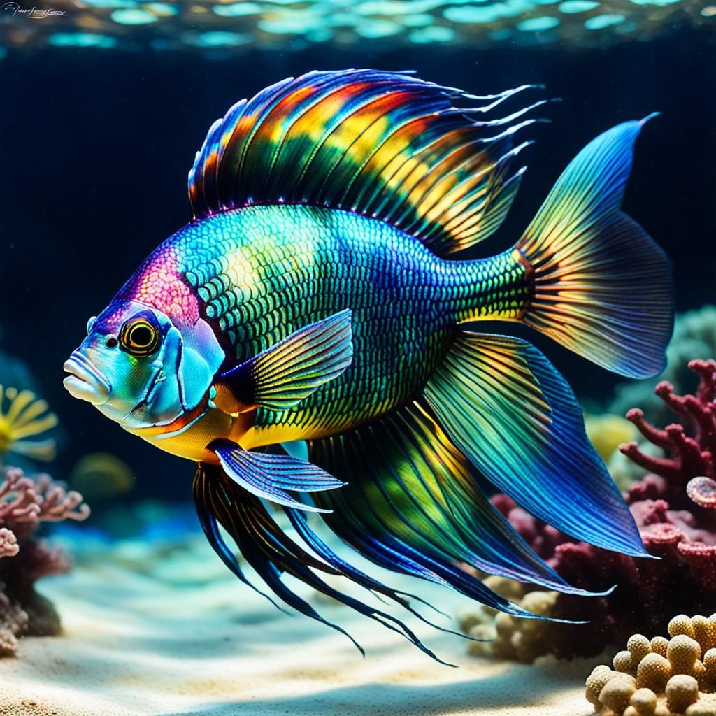 Majestic Tropical Fish in Shimmering Underwater Paradise