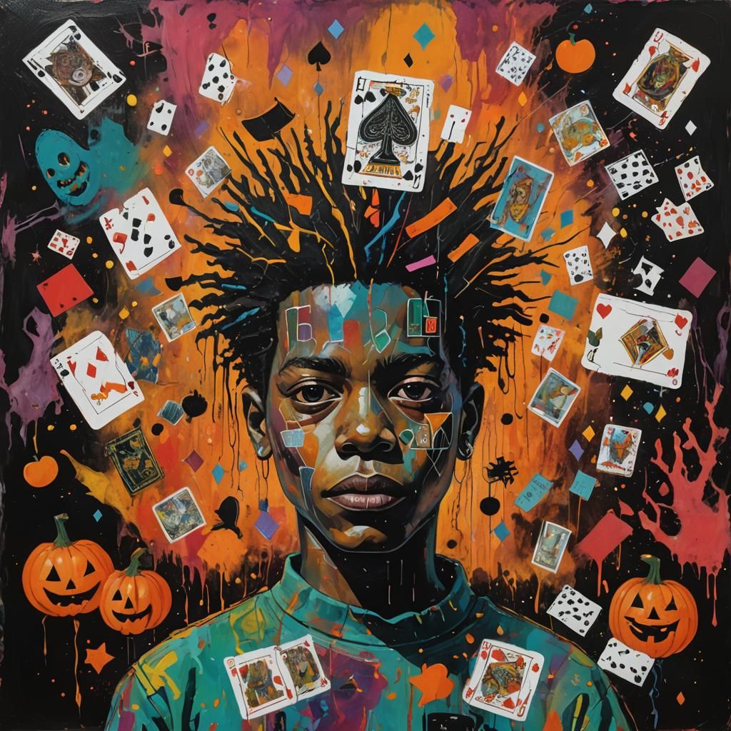 Surreal Children's Portrait in Naive Art Style