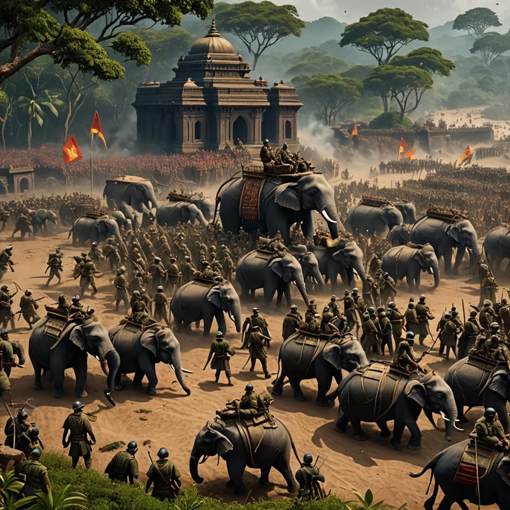 Indian Army Invades Ancient Sri Lanka: Fantasy Concept Art