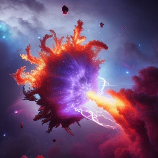 Spectacular Supernova Explosion in a Cosmic Galaxy