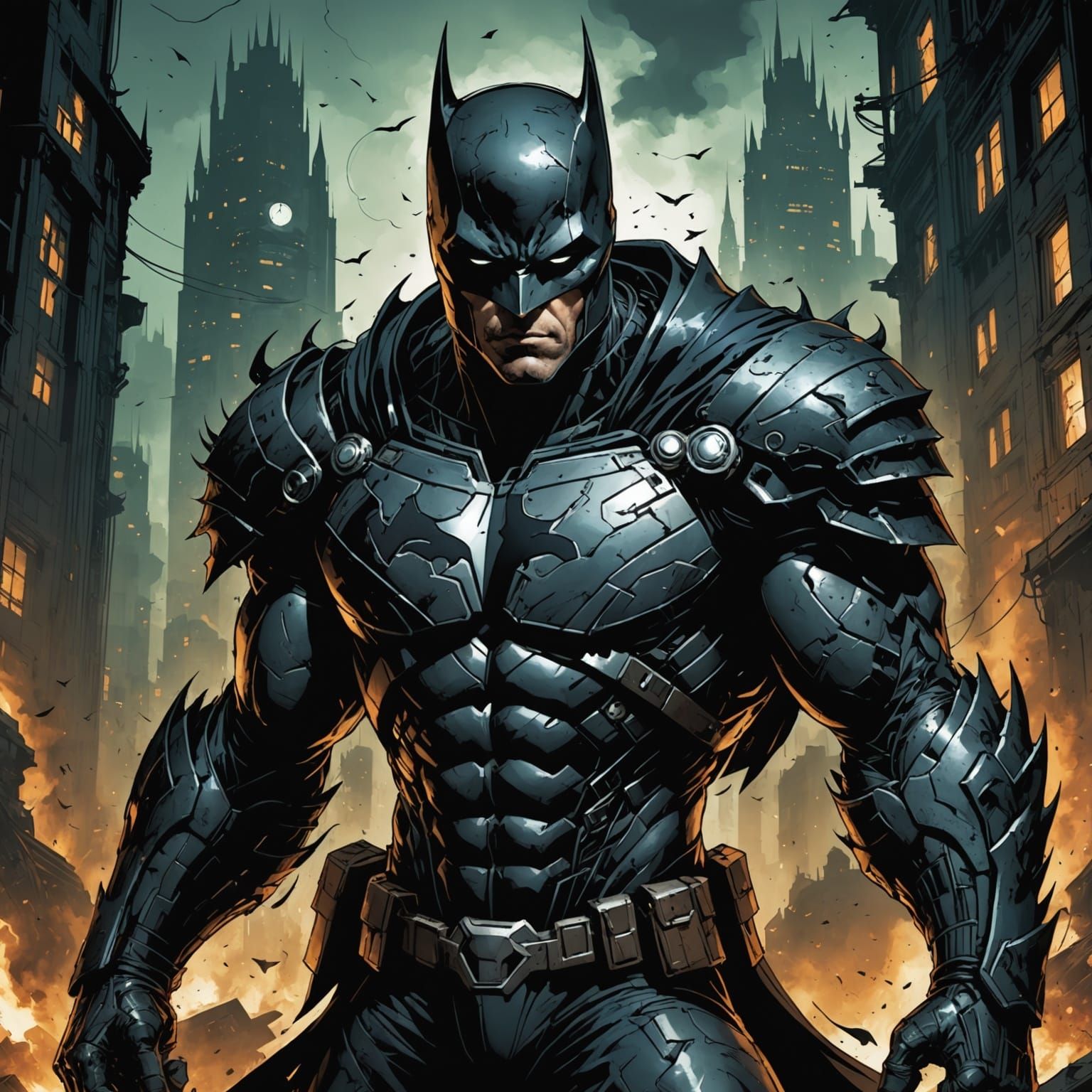 Grimdark Comic Book Illustration