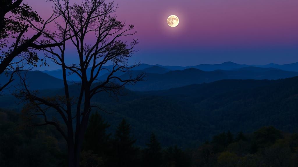 Appalachian Mountain Landscape at Dusk