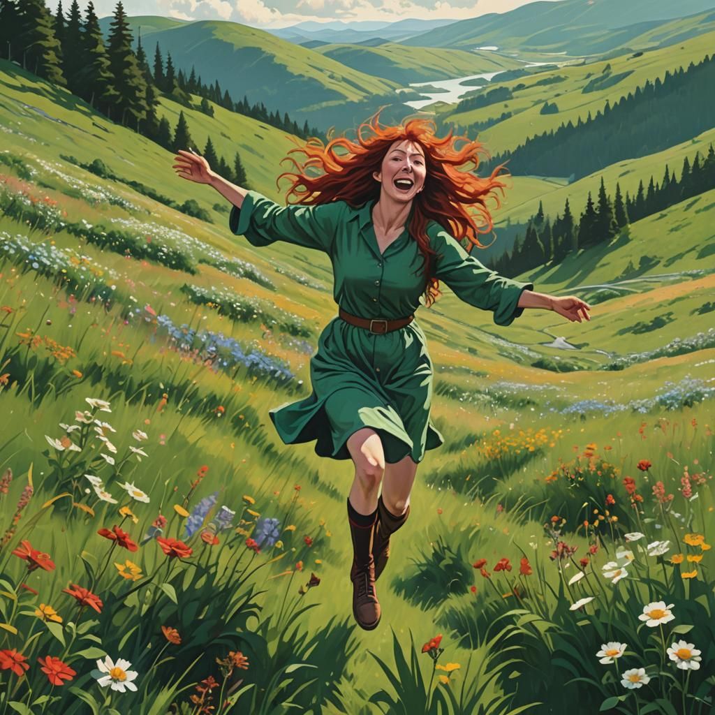 Kate Bush Running Up Hill: Splash Art Aesthetic
