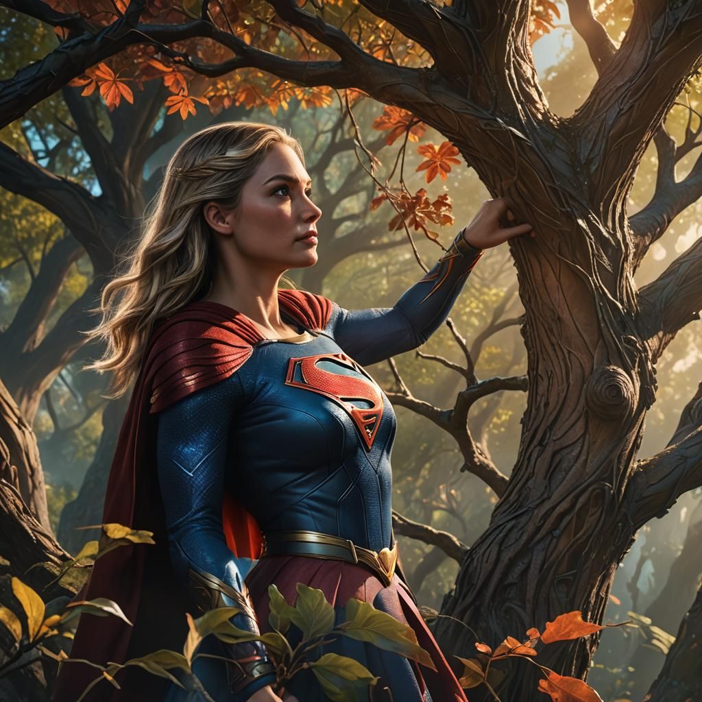 Supergirl and Stitch: A Fantasy Portrait