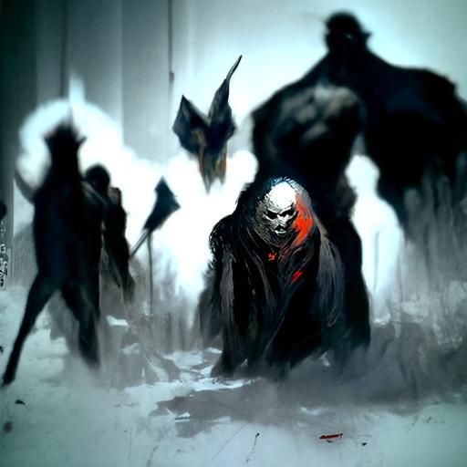 Sinister Angry Mob Digital Illustration