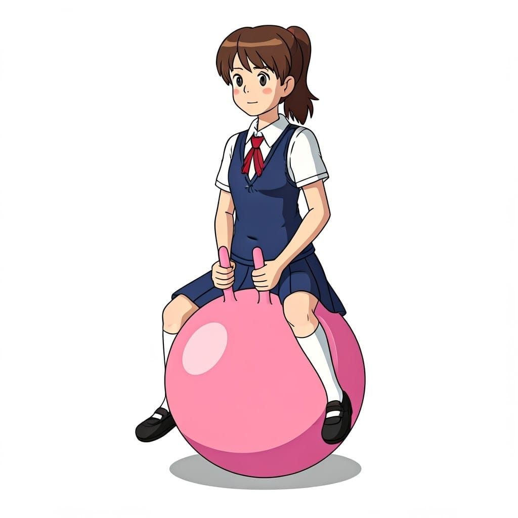 Haru Yoshioka Bouncing, Ghibli-Style Animation