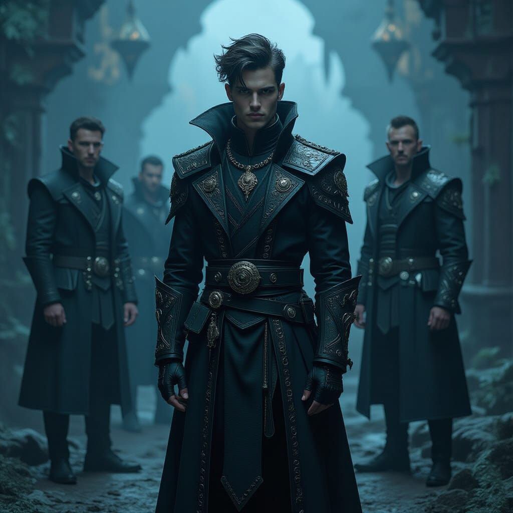 Mystical Attire in Dystopian Fantasy Realm