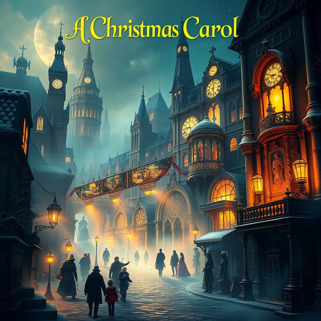 A Christmas Carol Concept Art Poster in Spectacular Detail