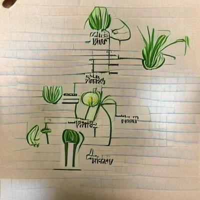 Detailed Scientific Illustration of Plant Anatomy