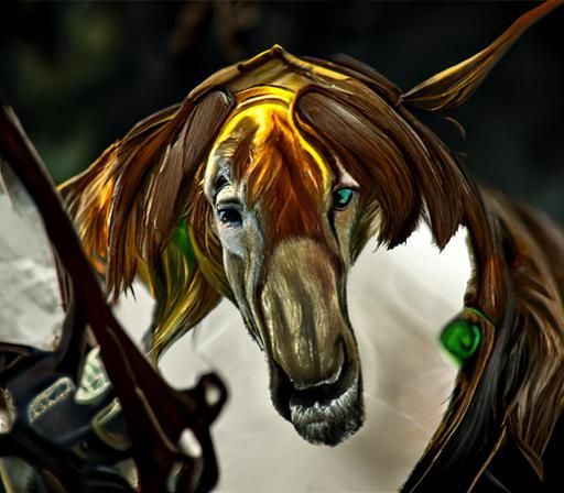 Horse Asmongold: Digital Art in 8K Resolution