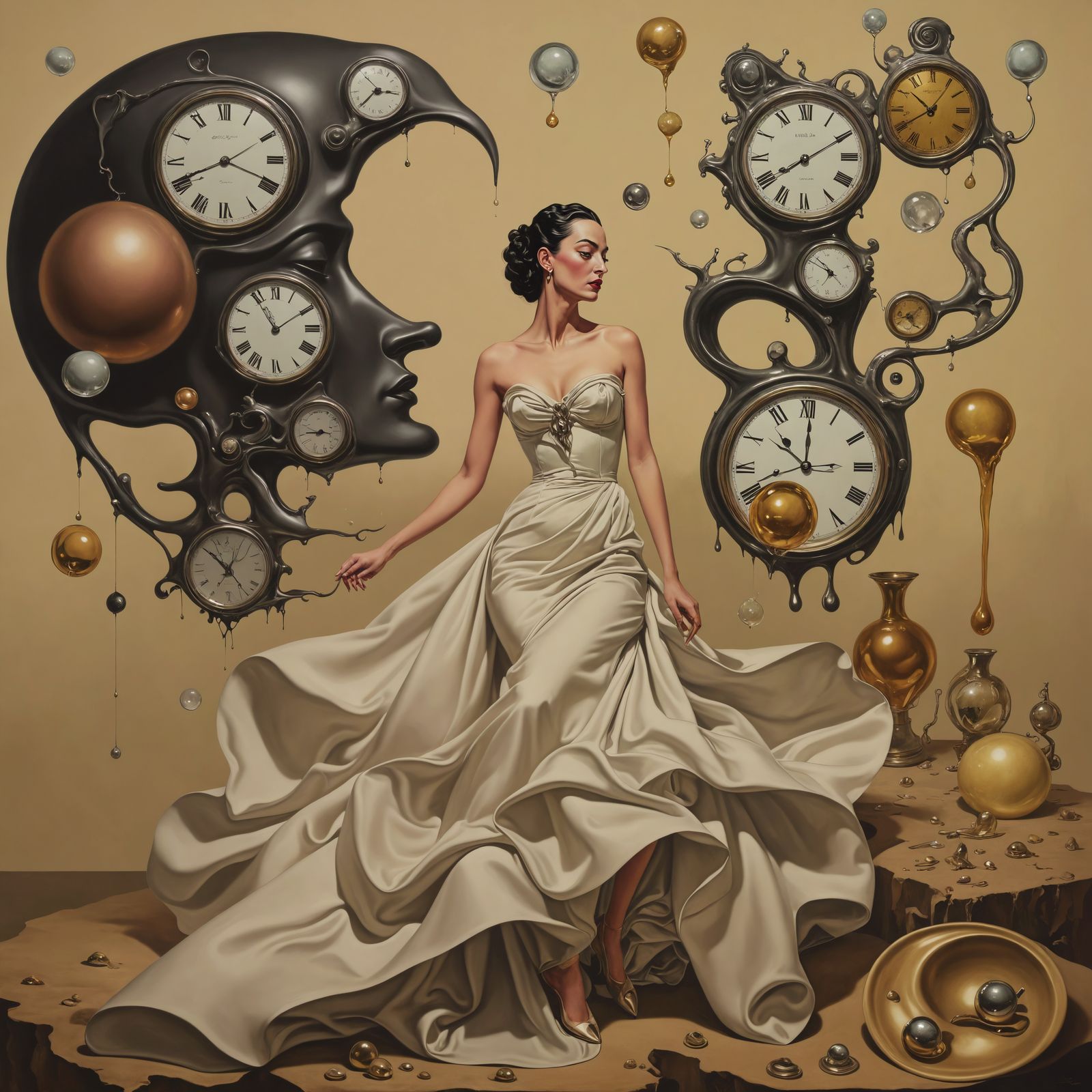 Ethereal Surrealist Lady in a Dreamlike Atmosphere