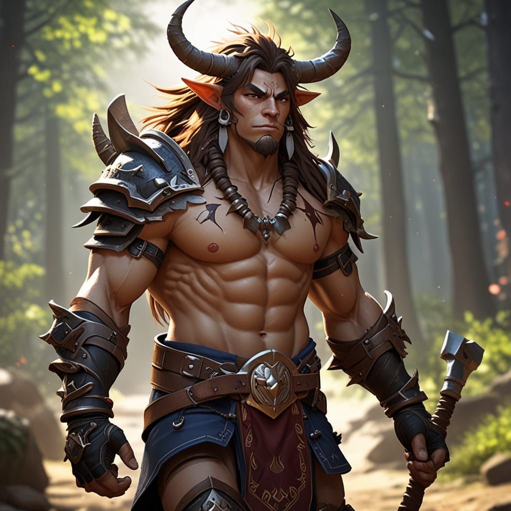 Tauren Warrior on a Hero's Journey: Anime Style