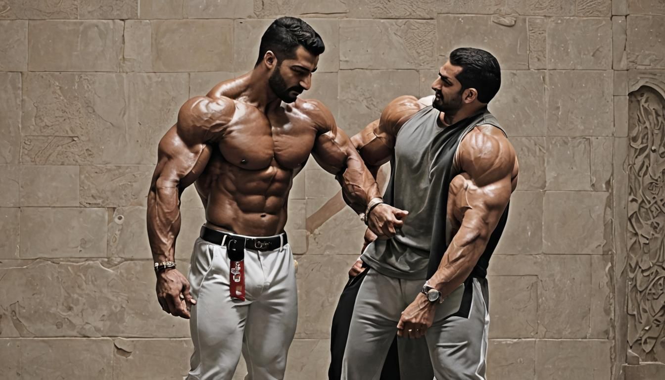 Alpha Arab Bodybuilder Receives Private Worship
