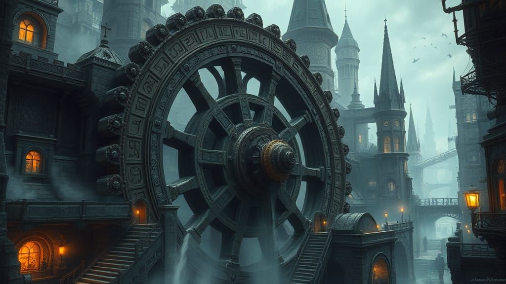 Ancient Waterwheel powers Magical Technology