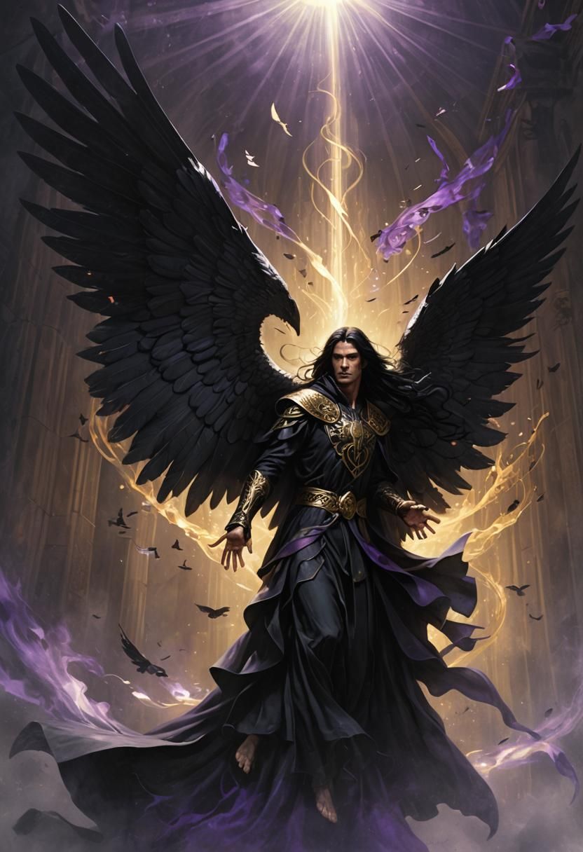 Dark Angel Concept Art in Dark Fantasy Style