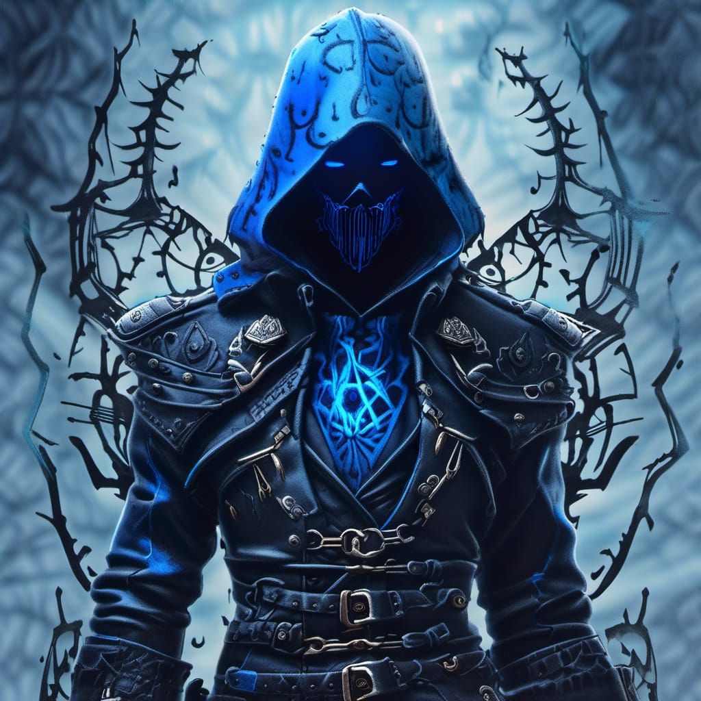 Reaper Assassin Silhouette with Steampunk Jacket