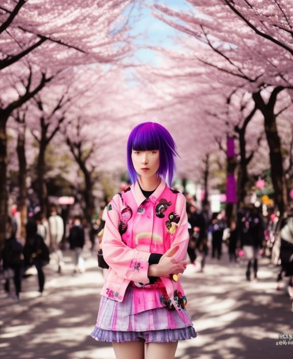 Decora Kei Fashion Among Cherry Blossoms
