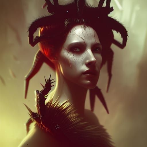 Spider Demon Queen: Dark Fantasy Concept Art