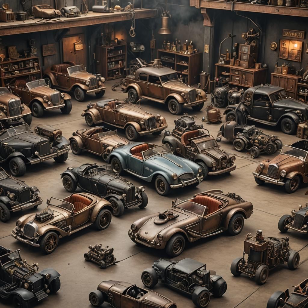 Steampunk Alfa Romeo Roadster in Mad Max Style