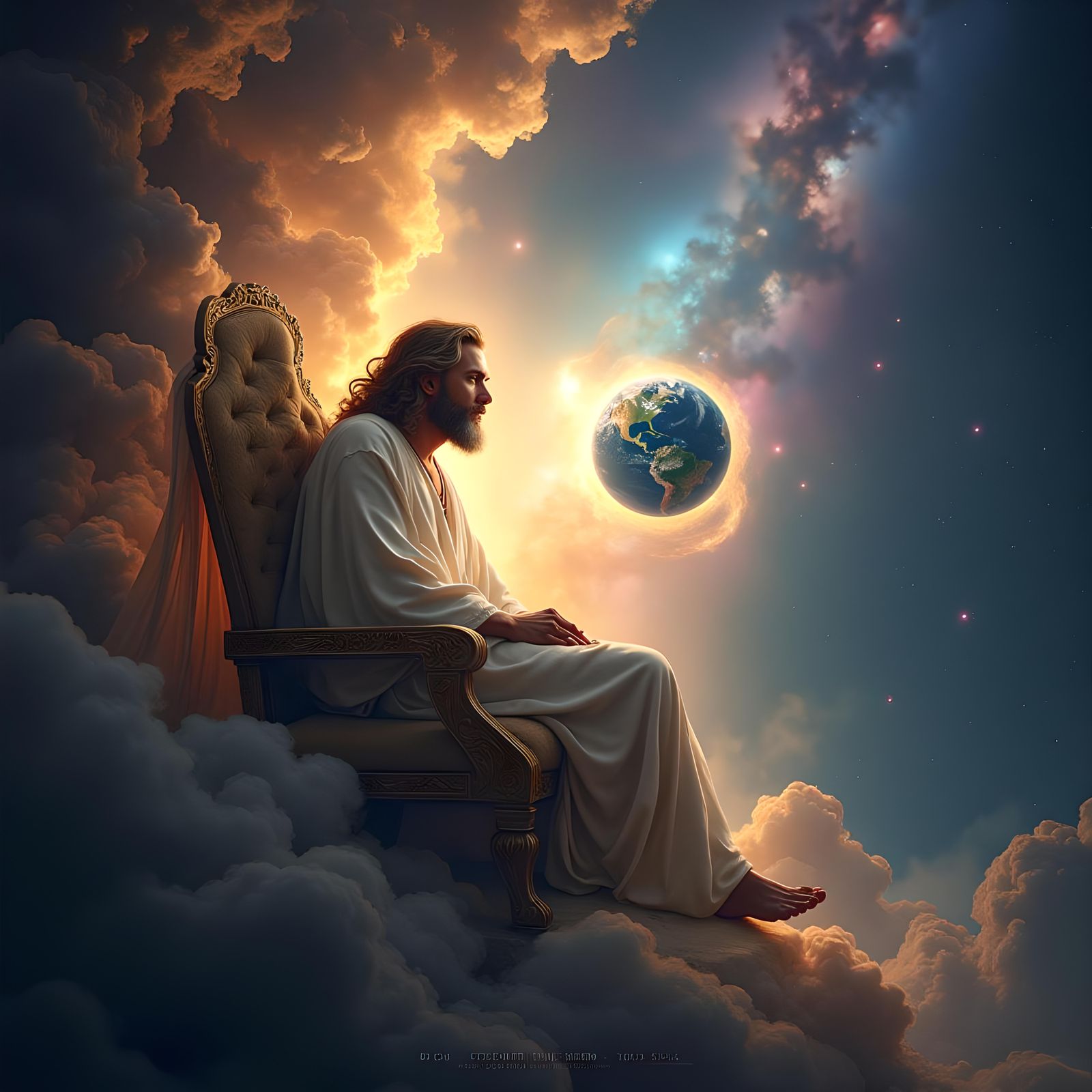 Cosmic God Enthroned Among the Stars