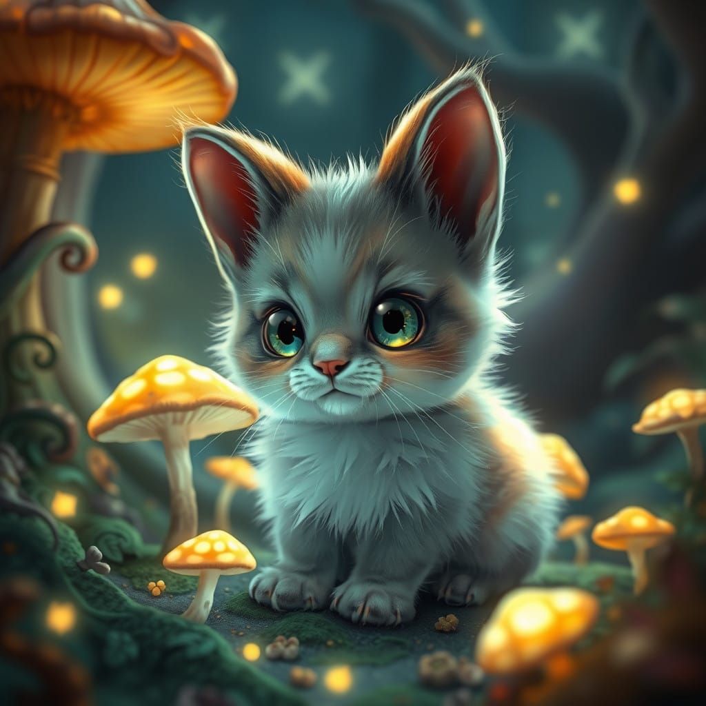 Enchanted Whimsy: A Delicate Pet in a Fantastical Realm