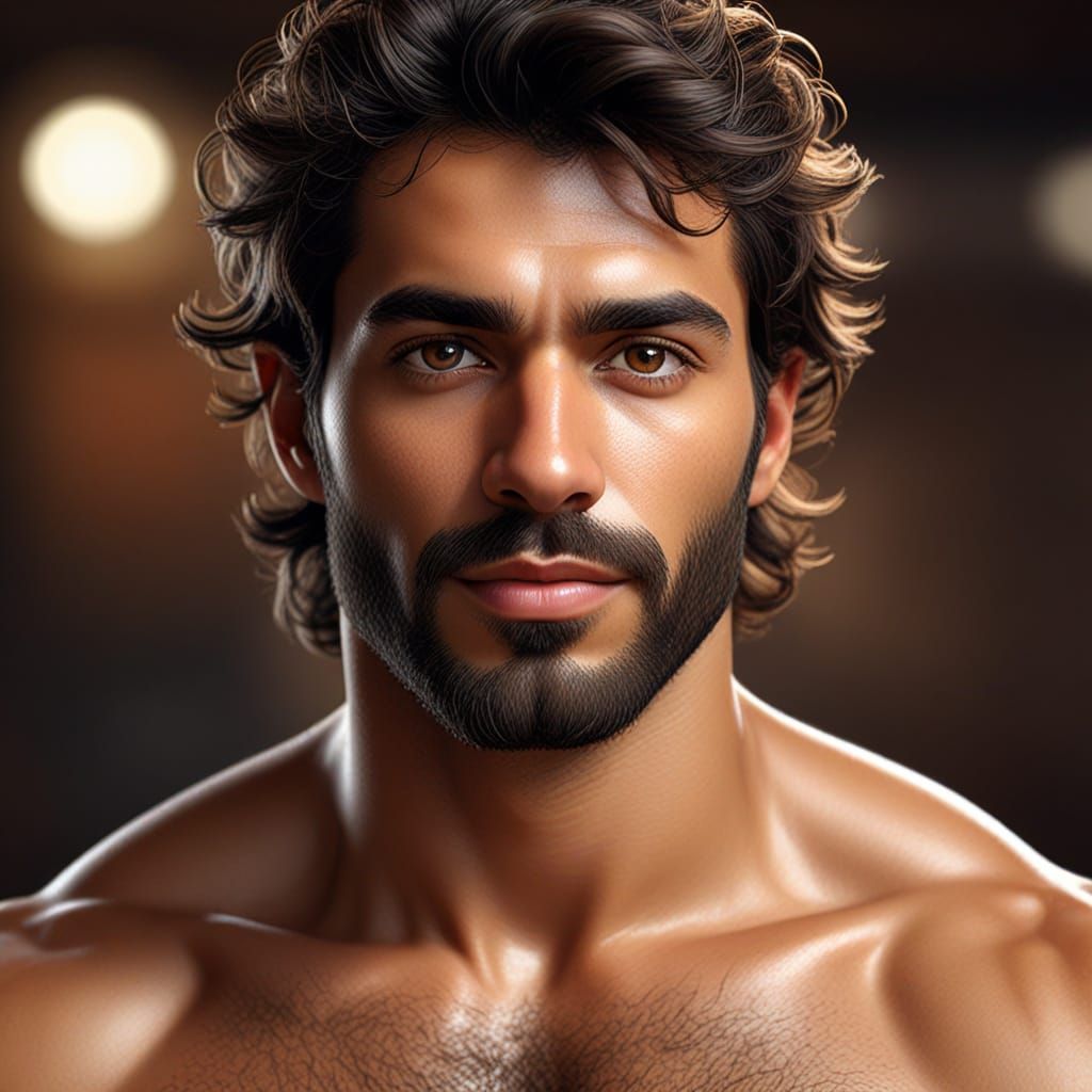 Dapper Arab Gentleman with Intense Gaze