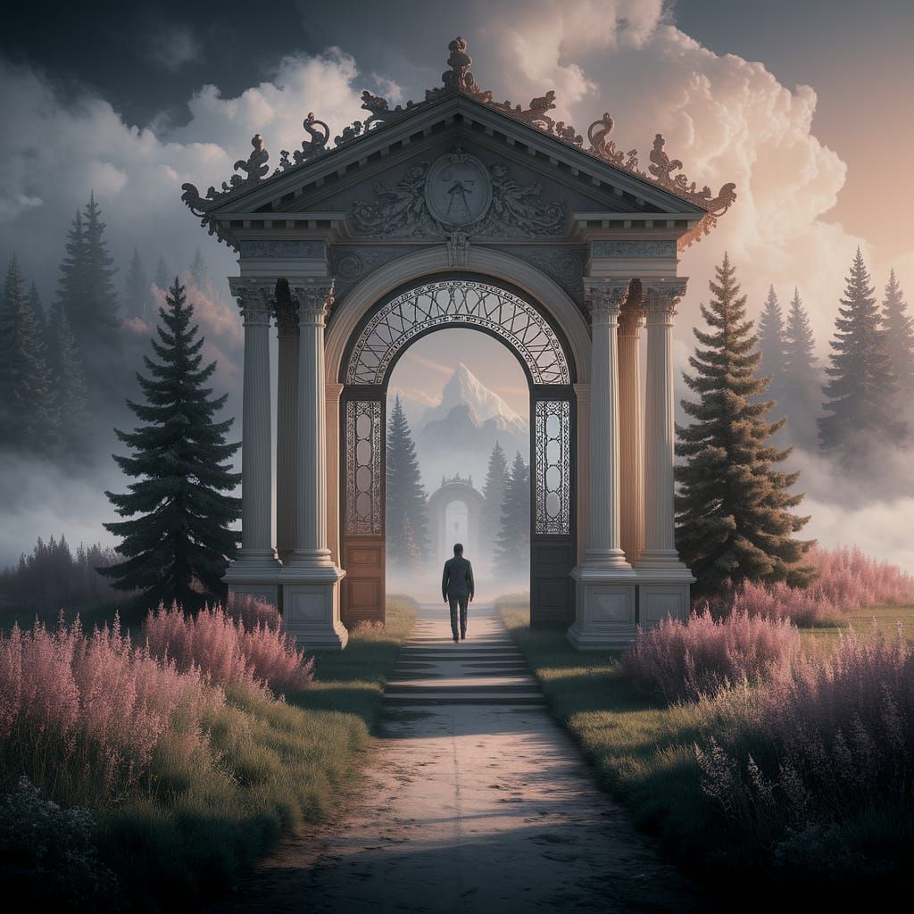 Fantasy Nature Portal: A Hyperrealistic Photograph