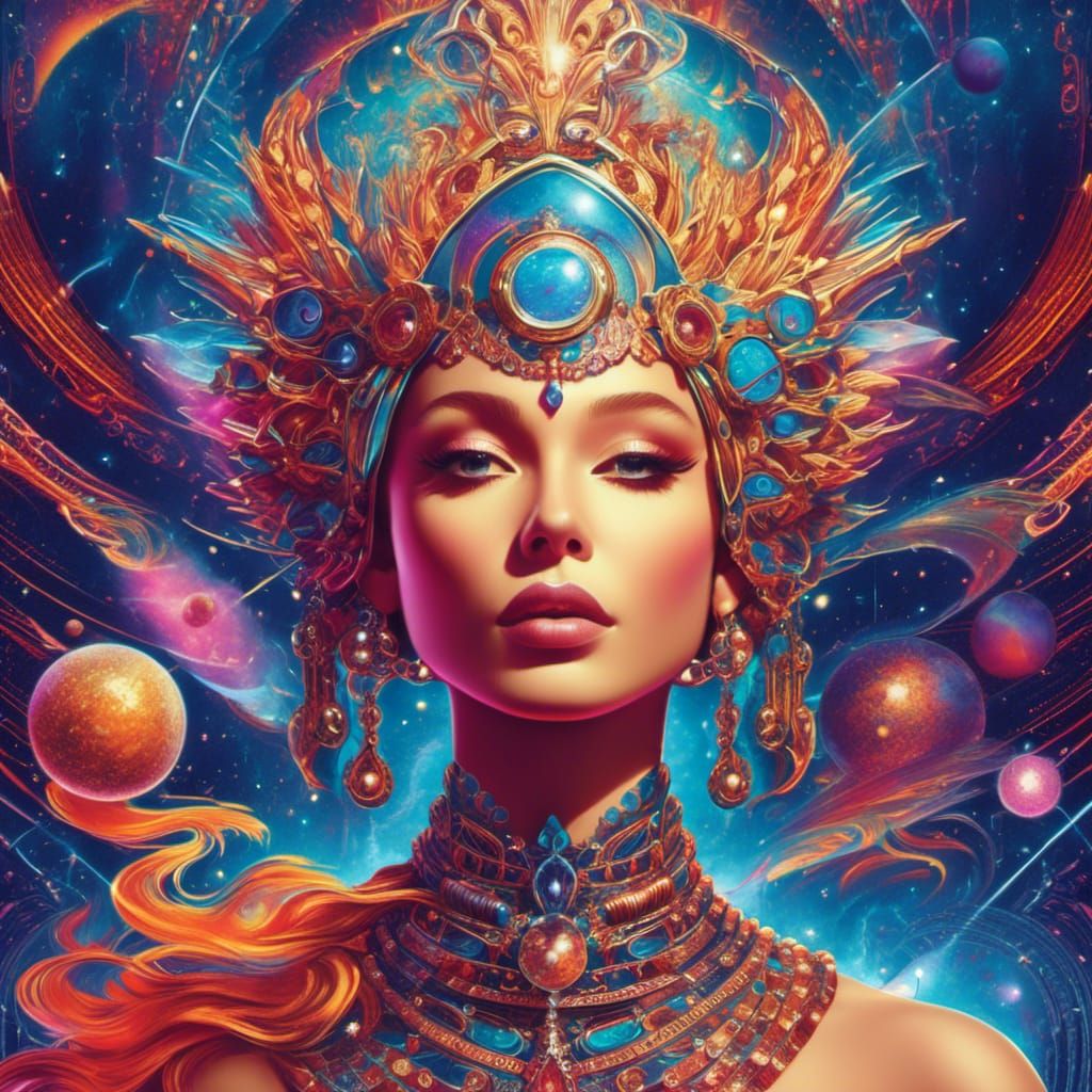 Hitchhiker's Guide Holographic Astral Illustration