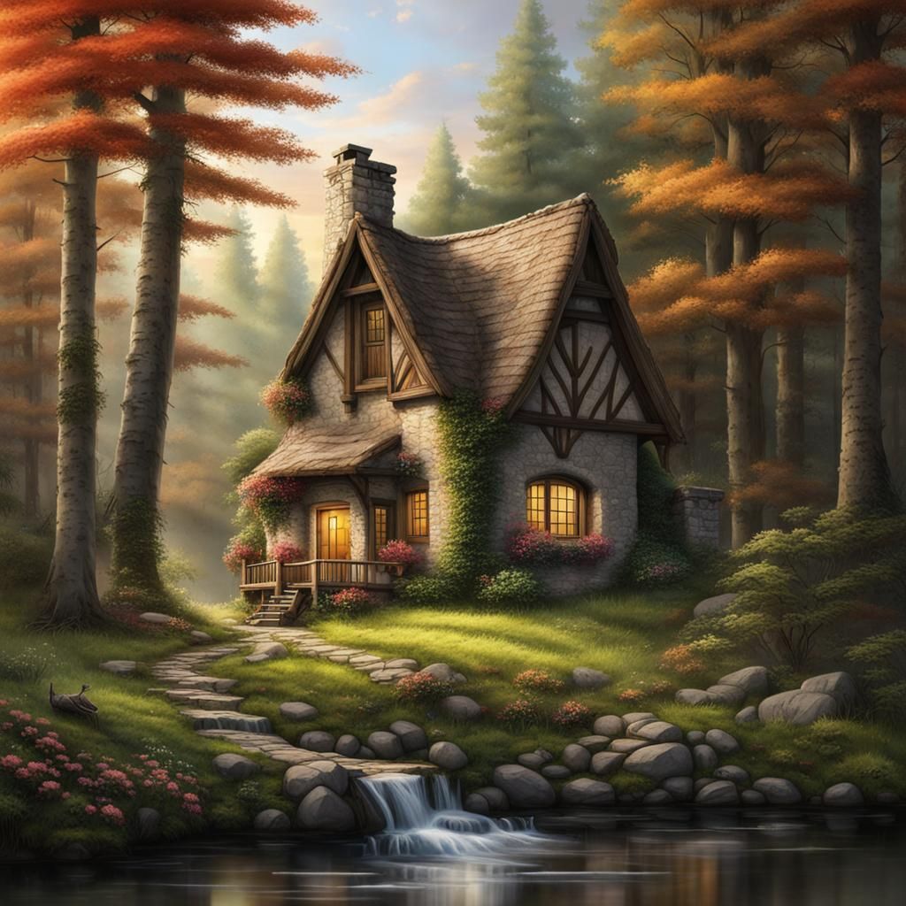 Charming Cottage in a Lush Forest