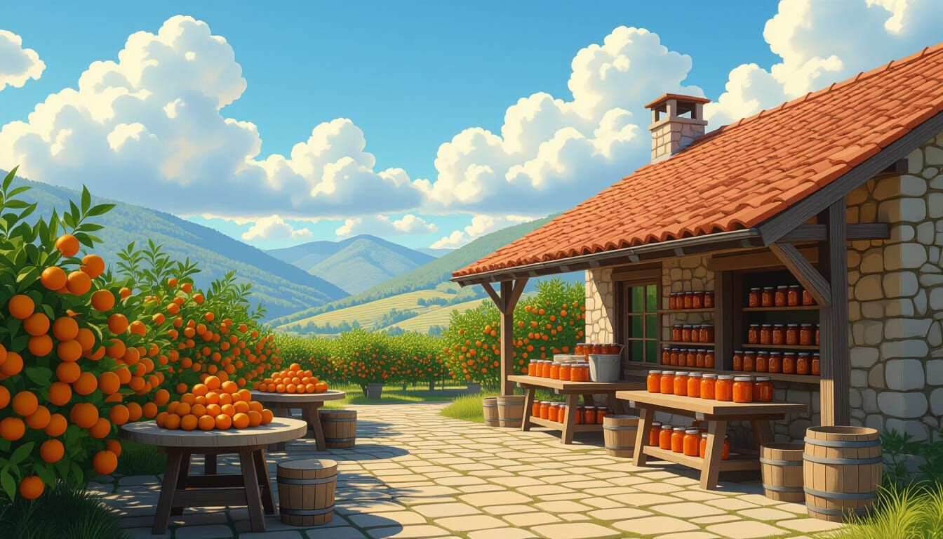 Picturesque Orange Orchard and Jam Shop