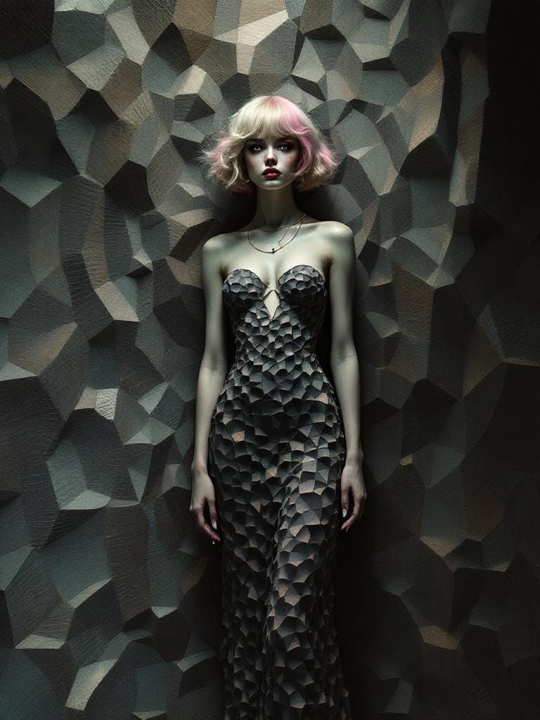 Surreal Pin-Up in Beksiński and de Chirico Style