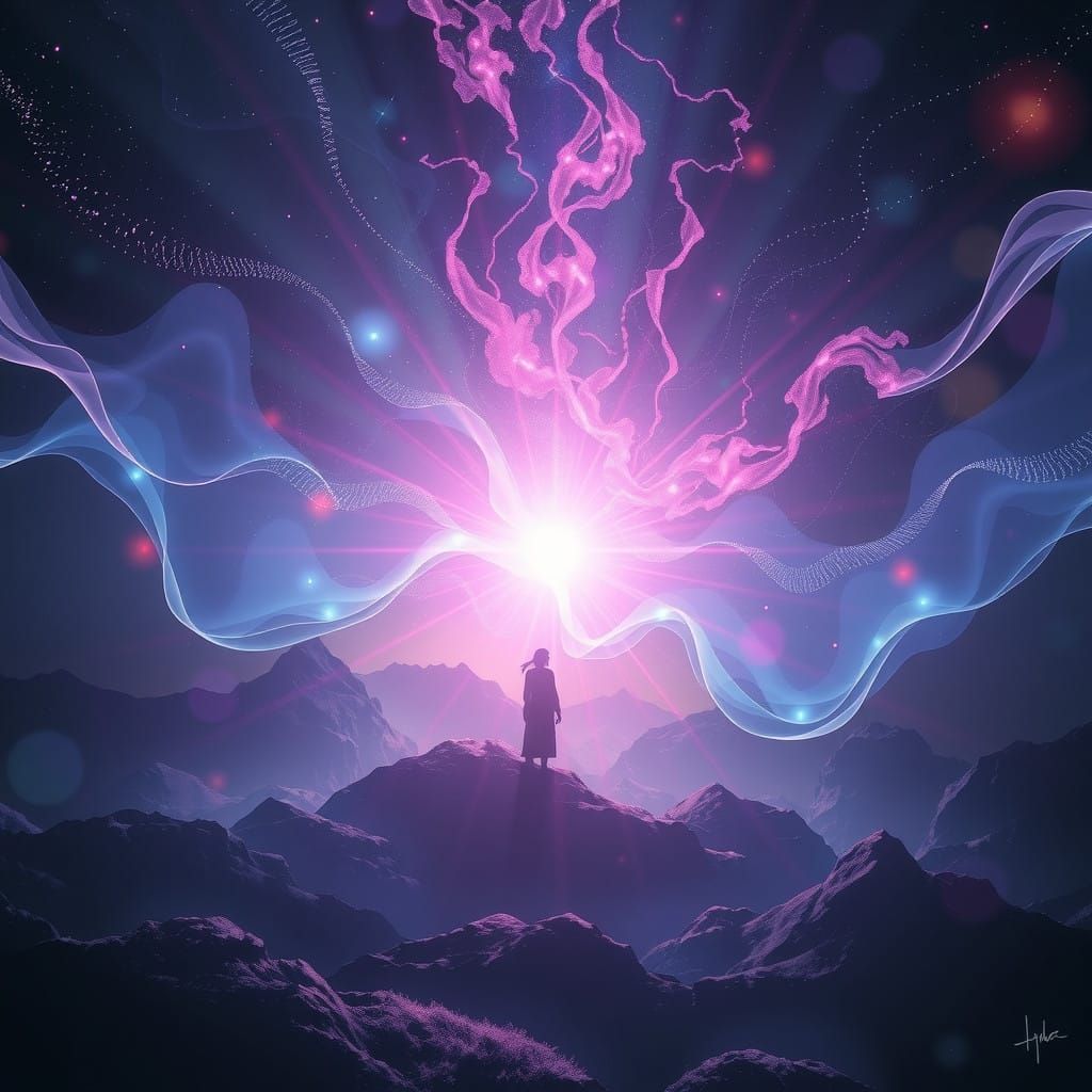 Cosmic Signals Unveiled in Ethereal Hues