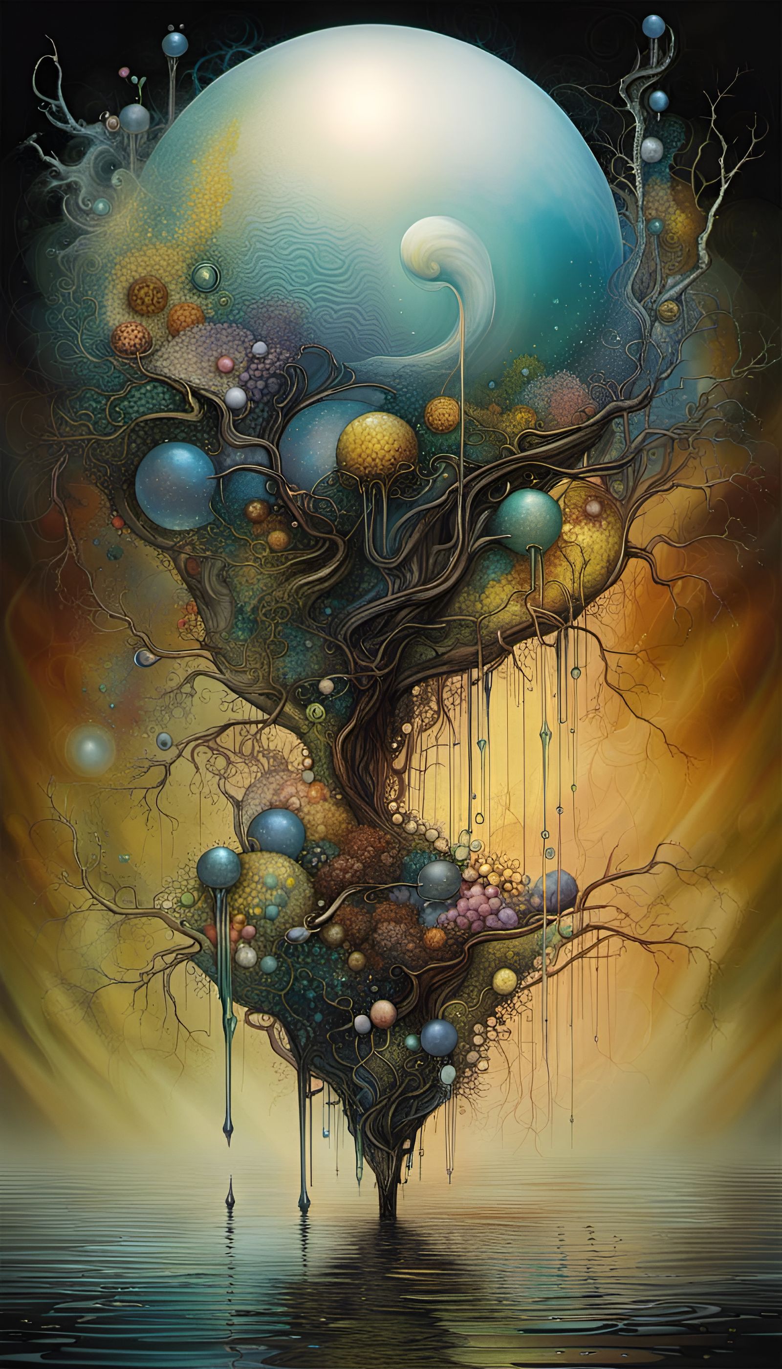 Surreal Oil and Water Fractal Dreamscape