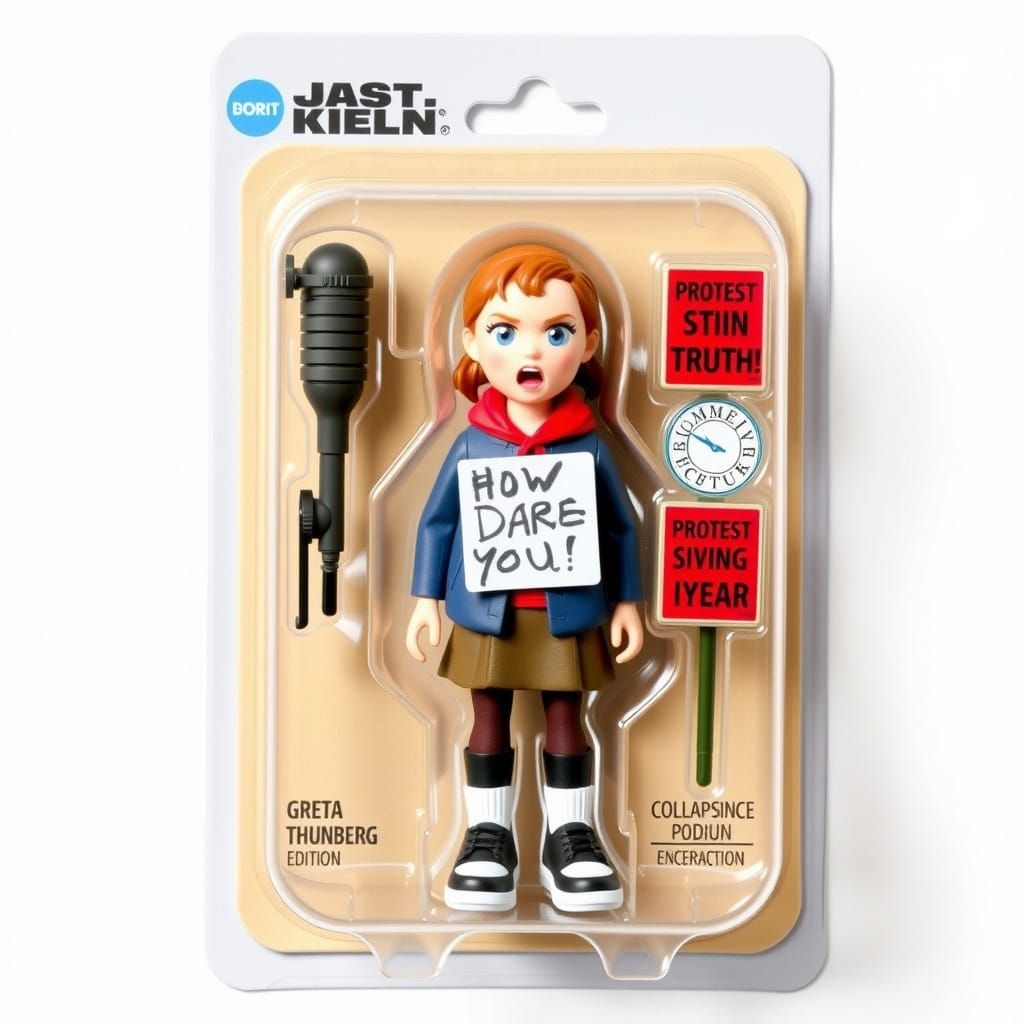 Greta Thunberg Action Figure , limited How dare you ?!" 
 edition "