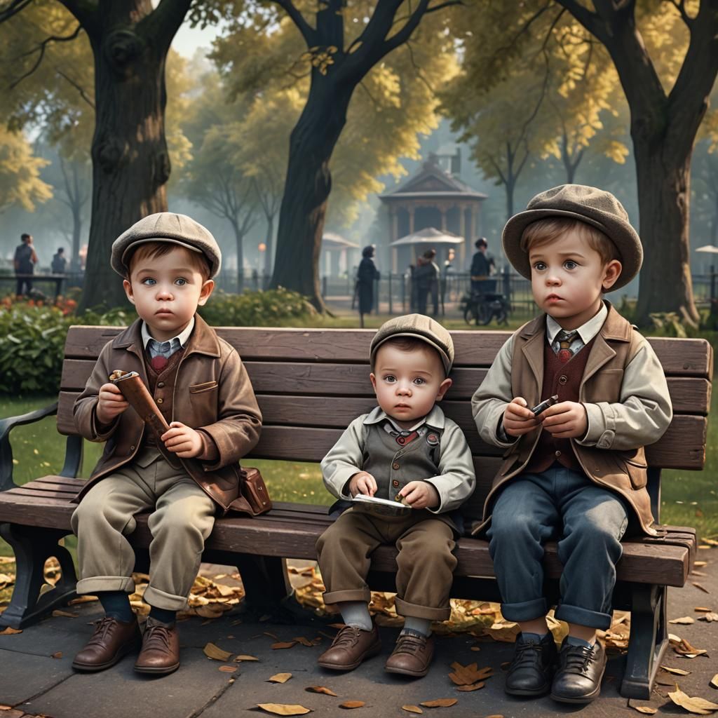 Babies Living Like Adults: Detailed Matte Painting