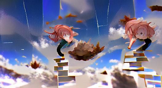 Surreal Skyward Fall: Gravity Defying Ascent