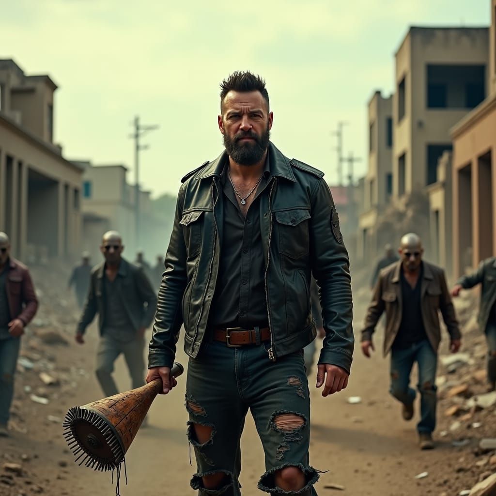 Post-Apocalyptic Survivor Ready for Battle