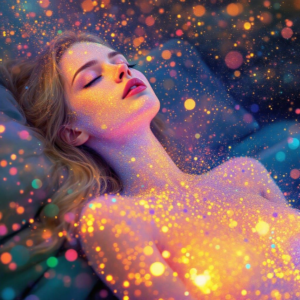 Ethereal Form in Dreamlike Color Fields